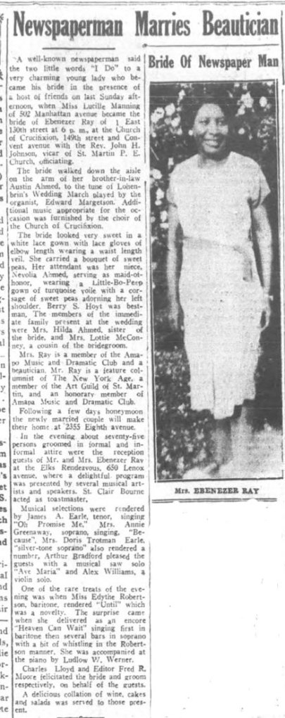 dad_lucille_wedding_story Newspaperman Marries Beautician